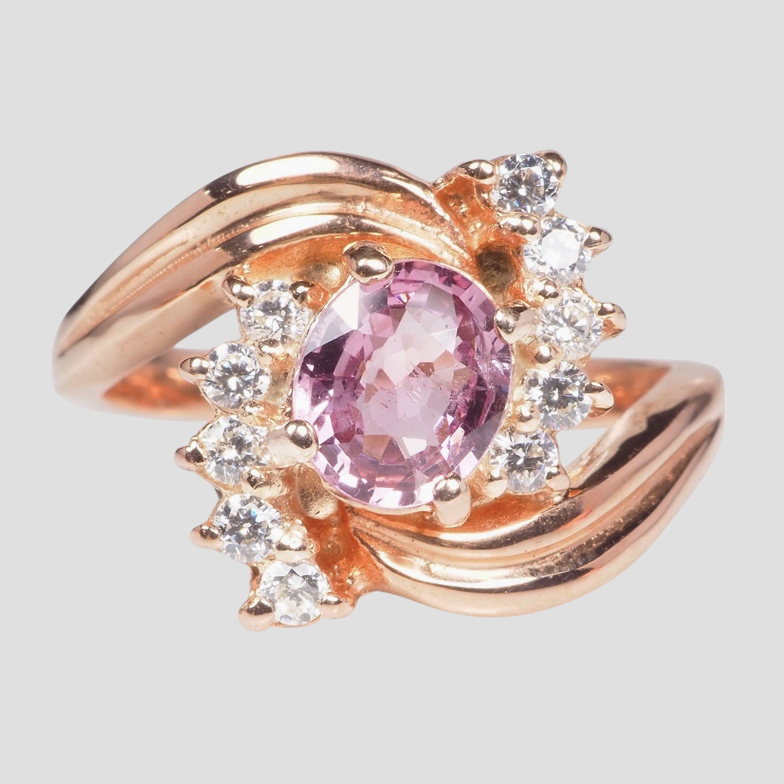 Pink Spinel 925 Sterling Rose Gold Ring, Natural Gemstone, Statement Ring, Free Resizing