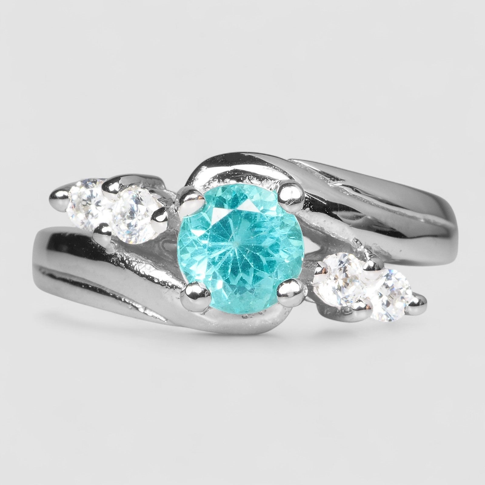 Neon Blue Apatite 925 Sterling Silver Ring