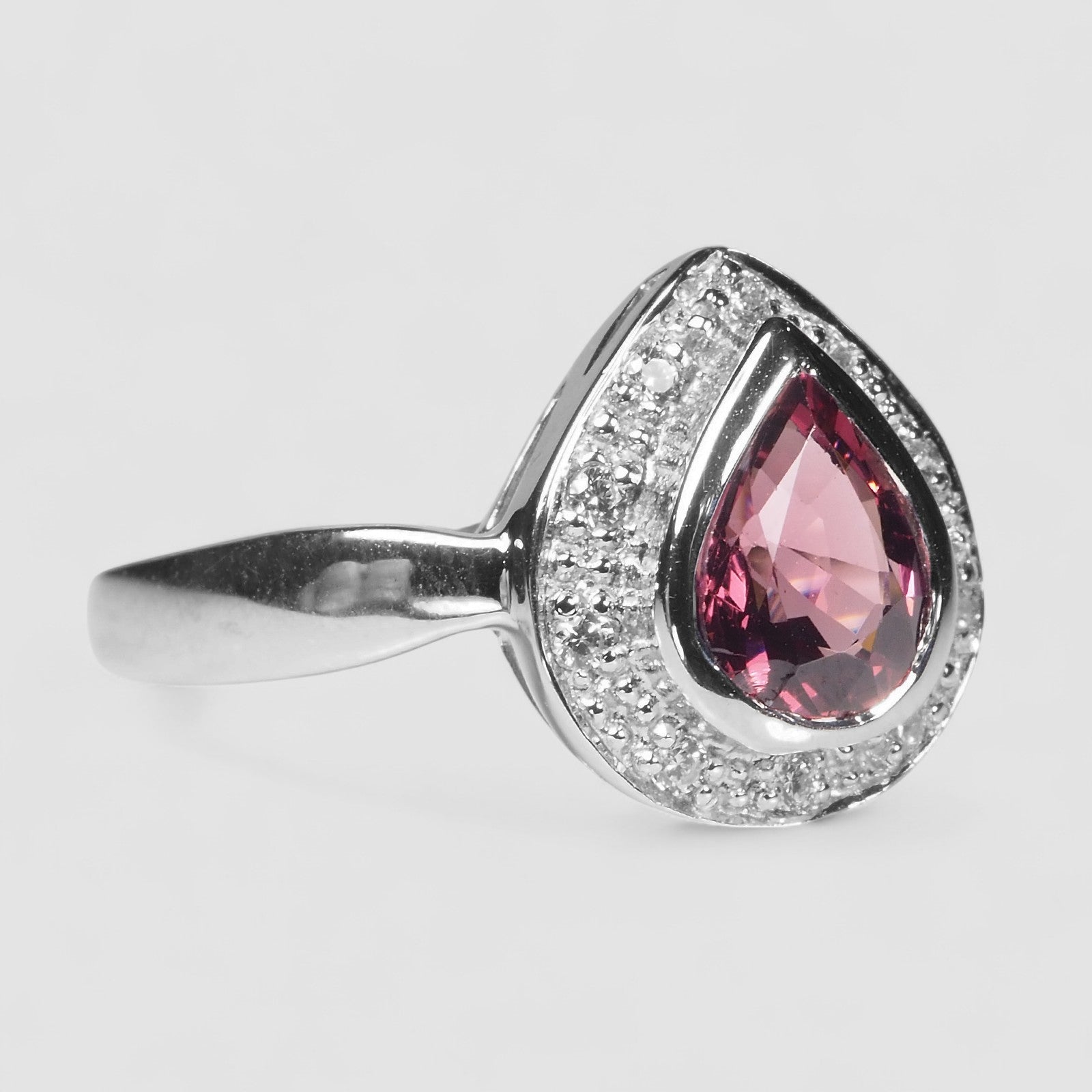 Pink Rhodolite Garnet 925 Sterling Silver Ring