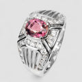 Barbie Pink Tourmaline 925 Sterling Silver Ring