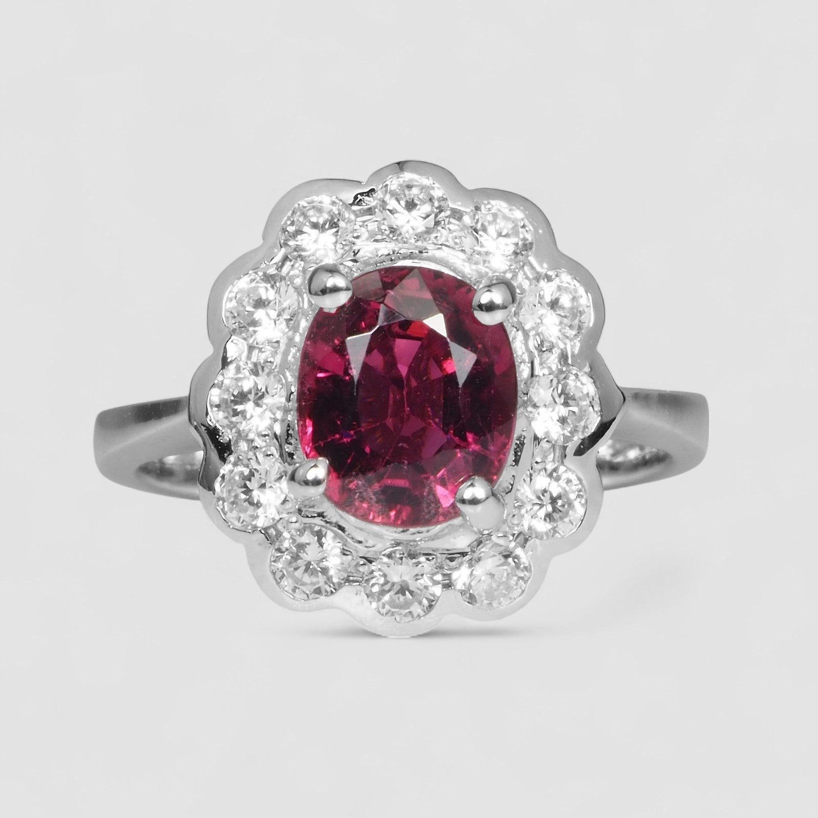 Wine Pink Tourmaline 925 Sterling Silver Ring