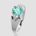 Neon Blue Paraiba Tourmaline 925 Sterling Silver Ring