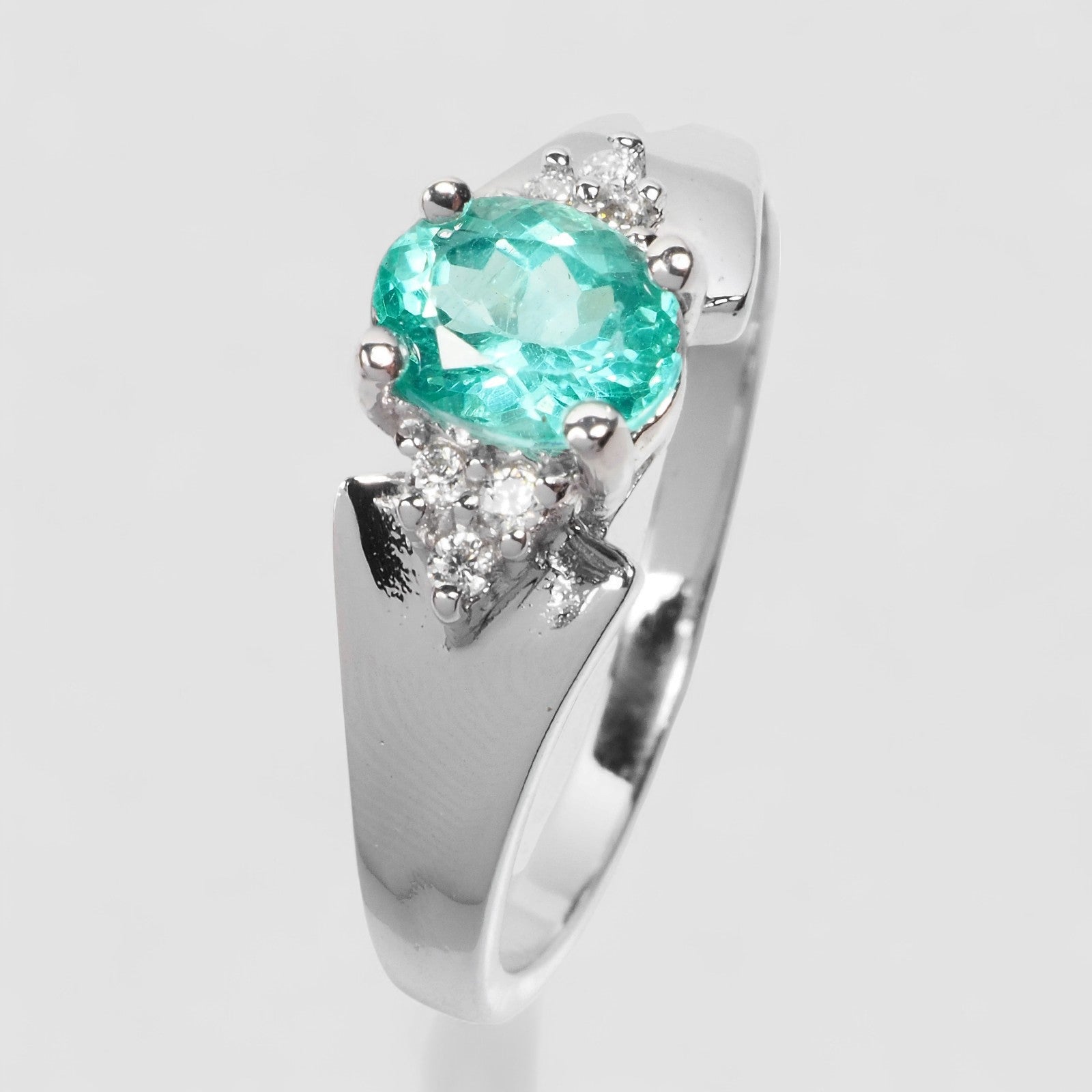 Neon Blue Paraiba Tourmaline 925 Sterling Silver Ring