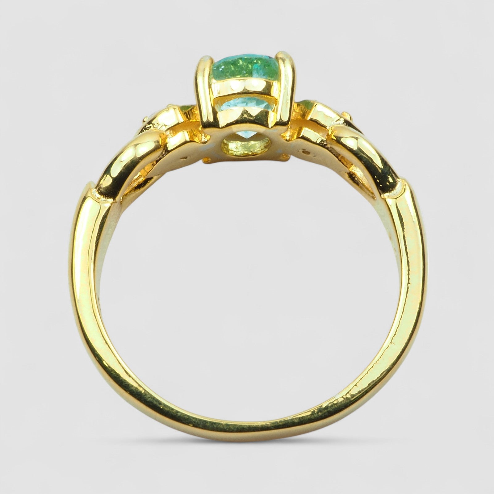 Neon Blue Apatite 925 Sterling Silver Ring
