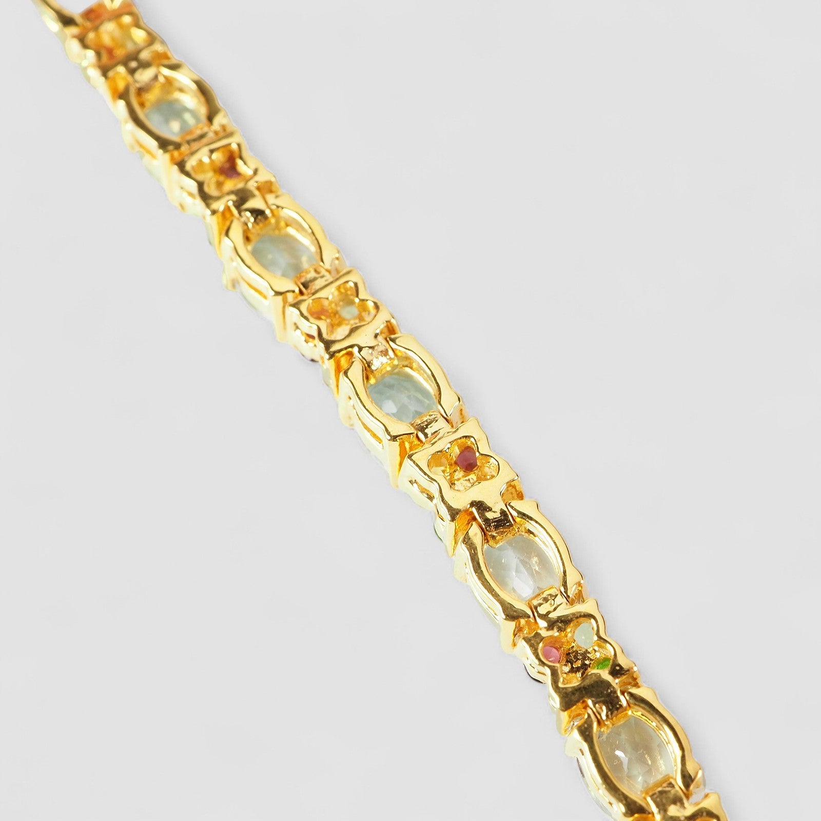 Blue Aquamarine 925 Sterling Silver 24k Gold Bracelets, Natural Gemstone, Minimalist Bracelets