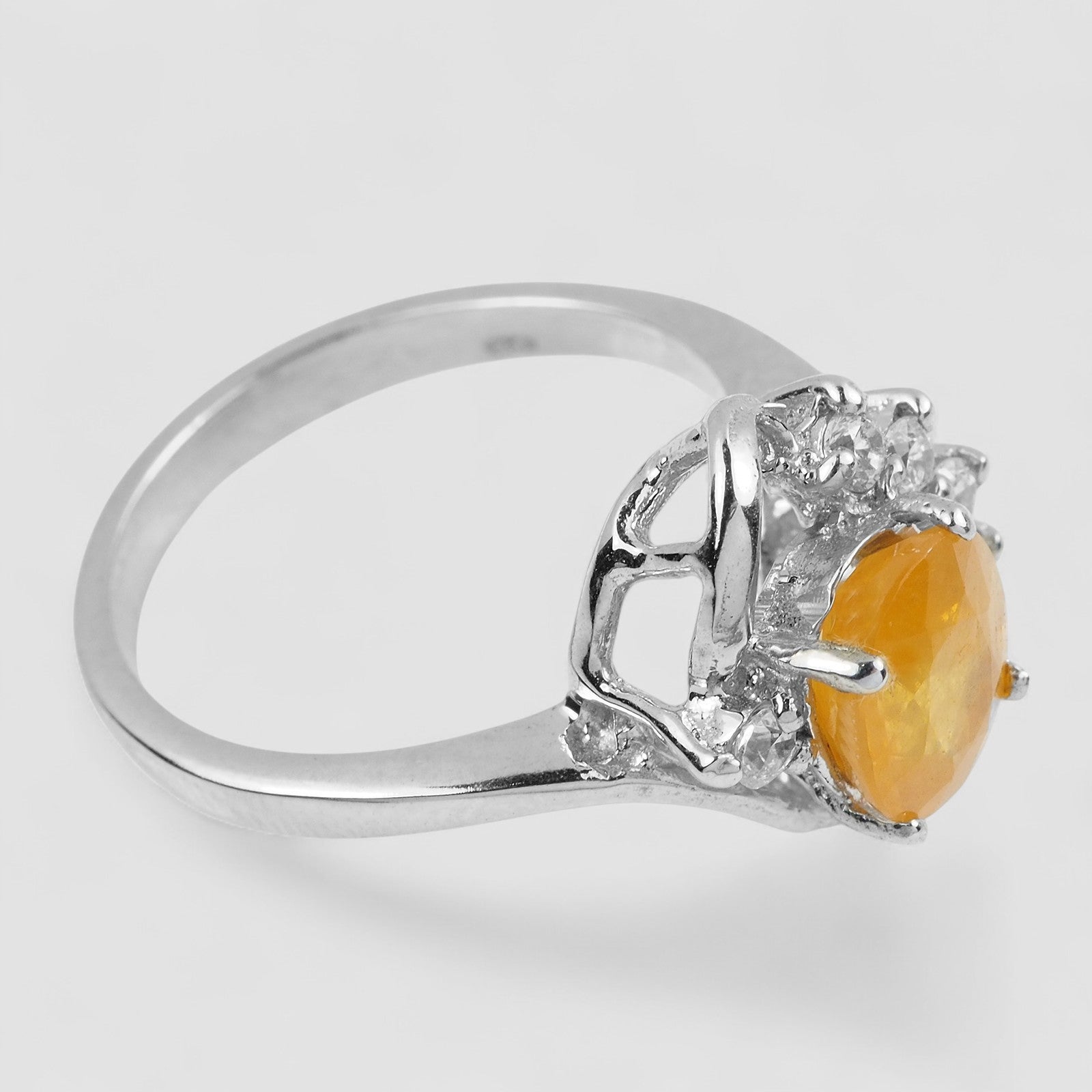 Natural Yellow Sapphire 925 Sterling Silver Ring, Anniversary Gift, Dainty Ring, Free Resizing