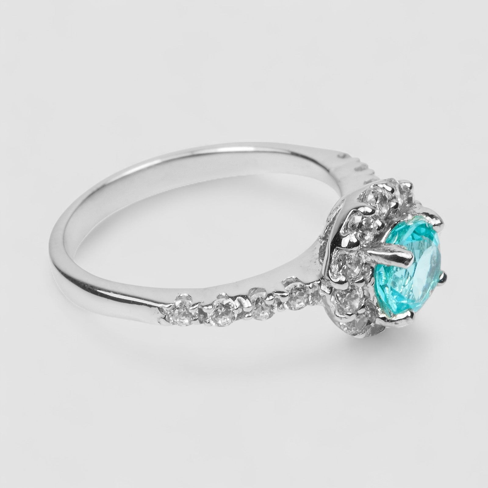 Neon Blue Apatite 925 Sterling Silver Ring