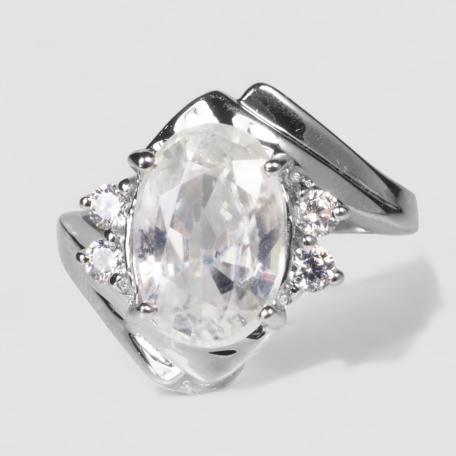 White Zircon 925 Sterling Silver Ring