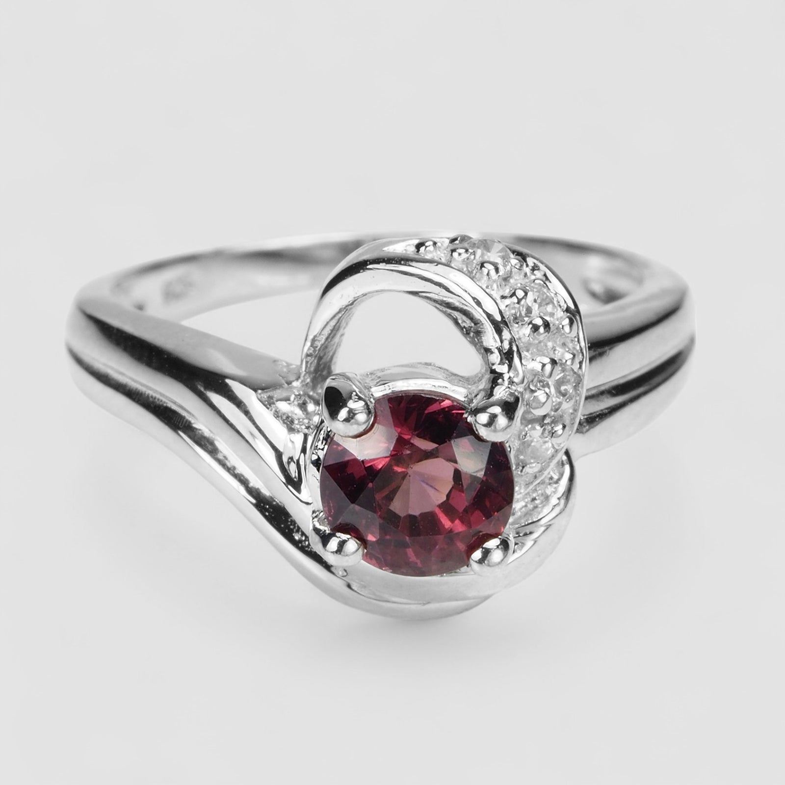 Handmade Ring Purple Rhodolite Garnet