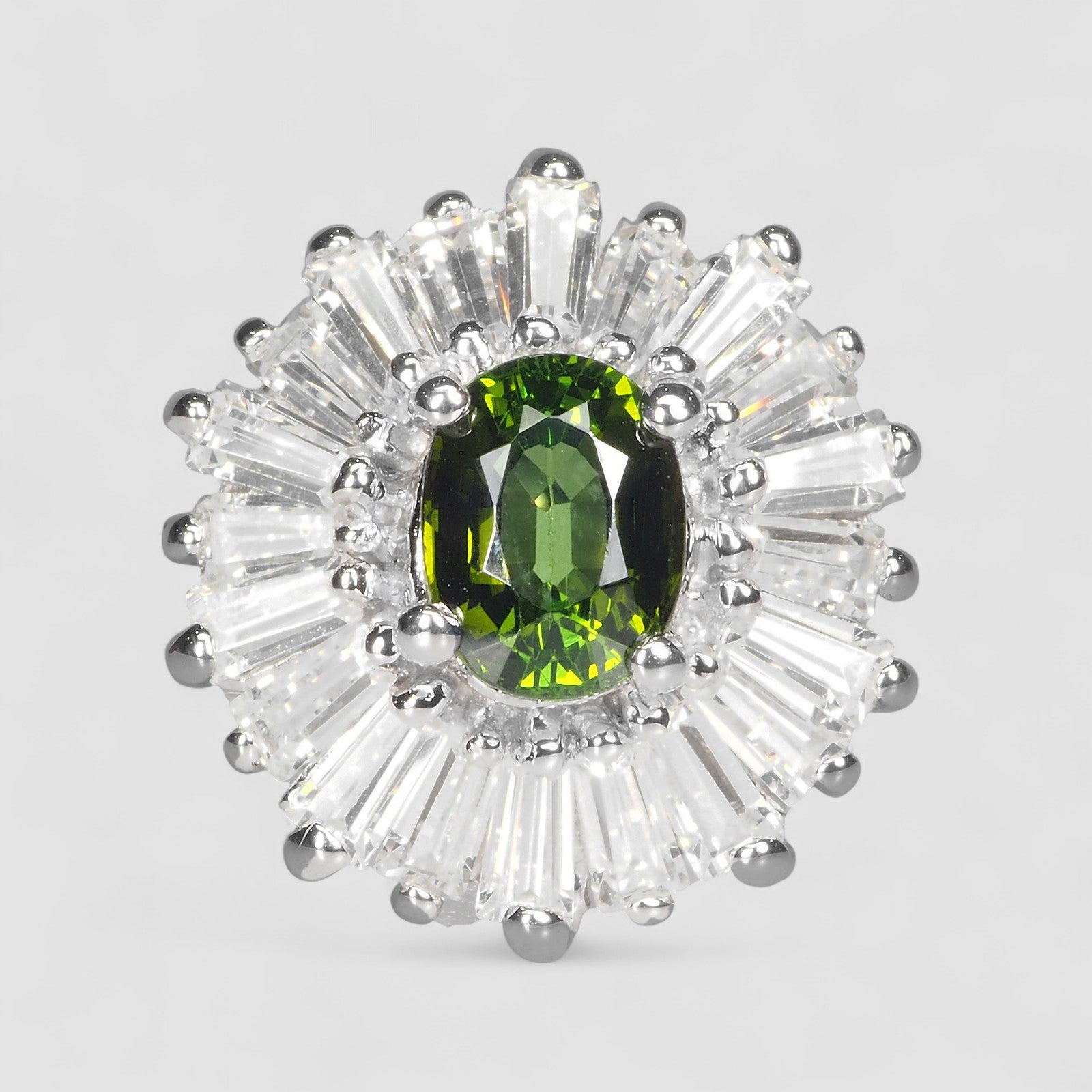 Green Tourmaline 925 Sterling Silver Ring