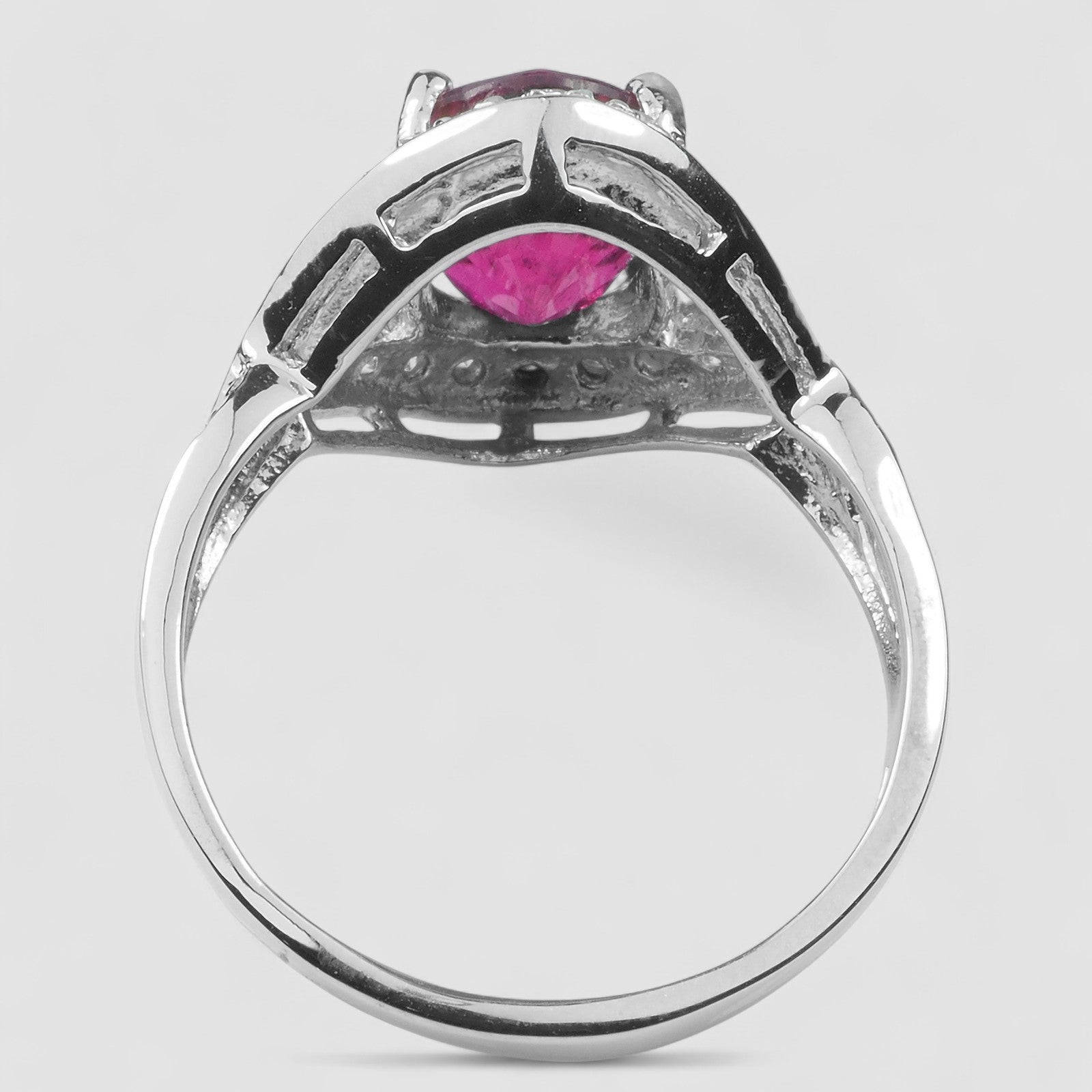 PINK RUBELLITE TOURMALINE 925 STERLING SILVER HANDMADE RING