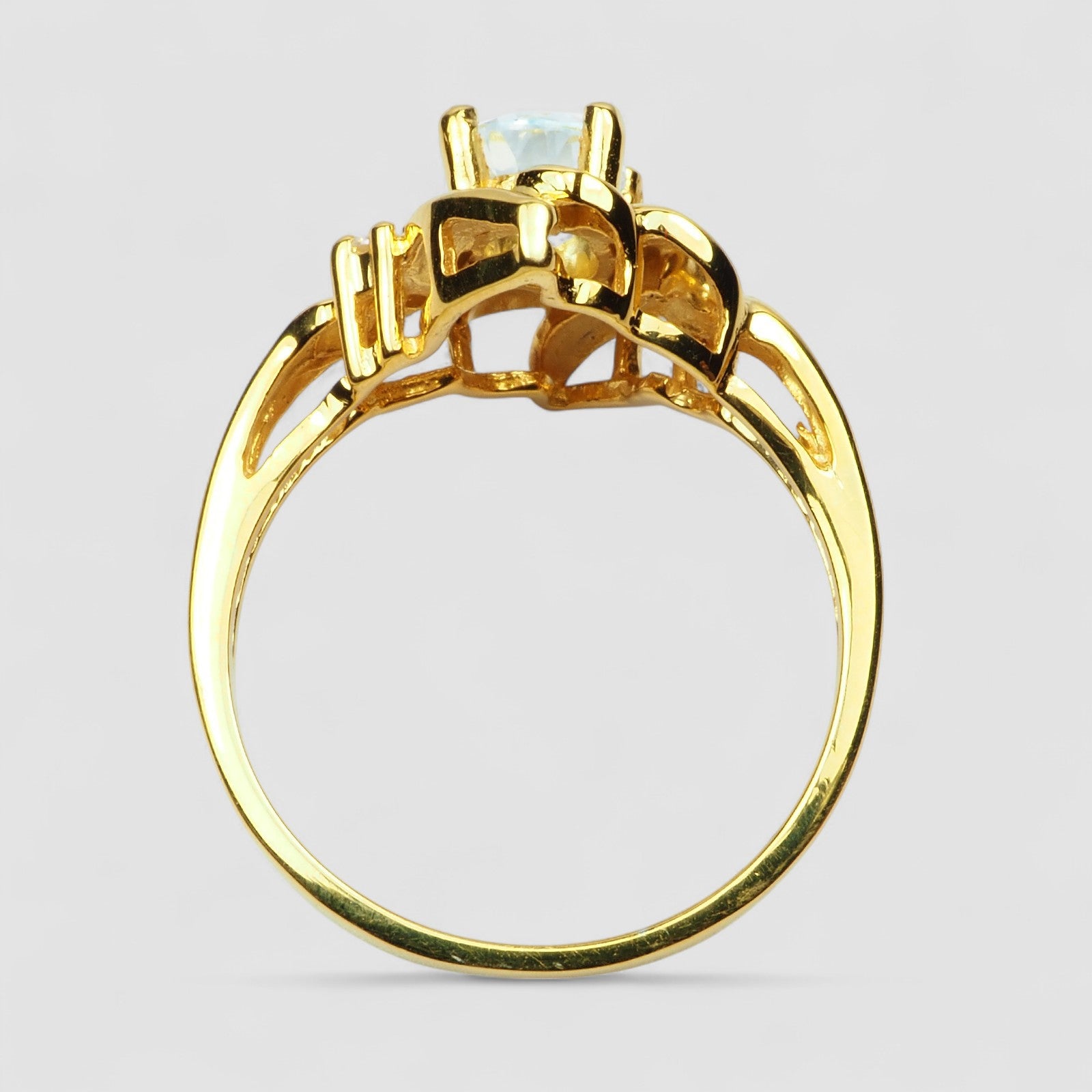 Blue Aquamarine 925 Sterling Silver Ring