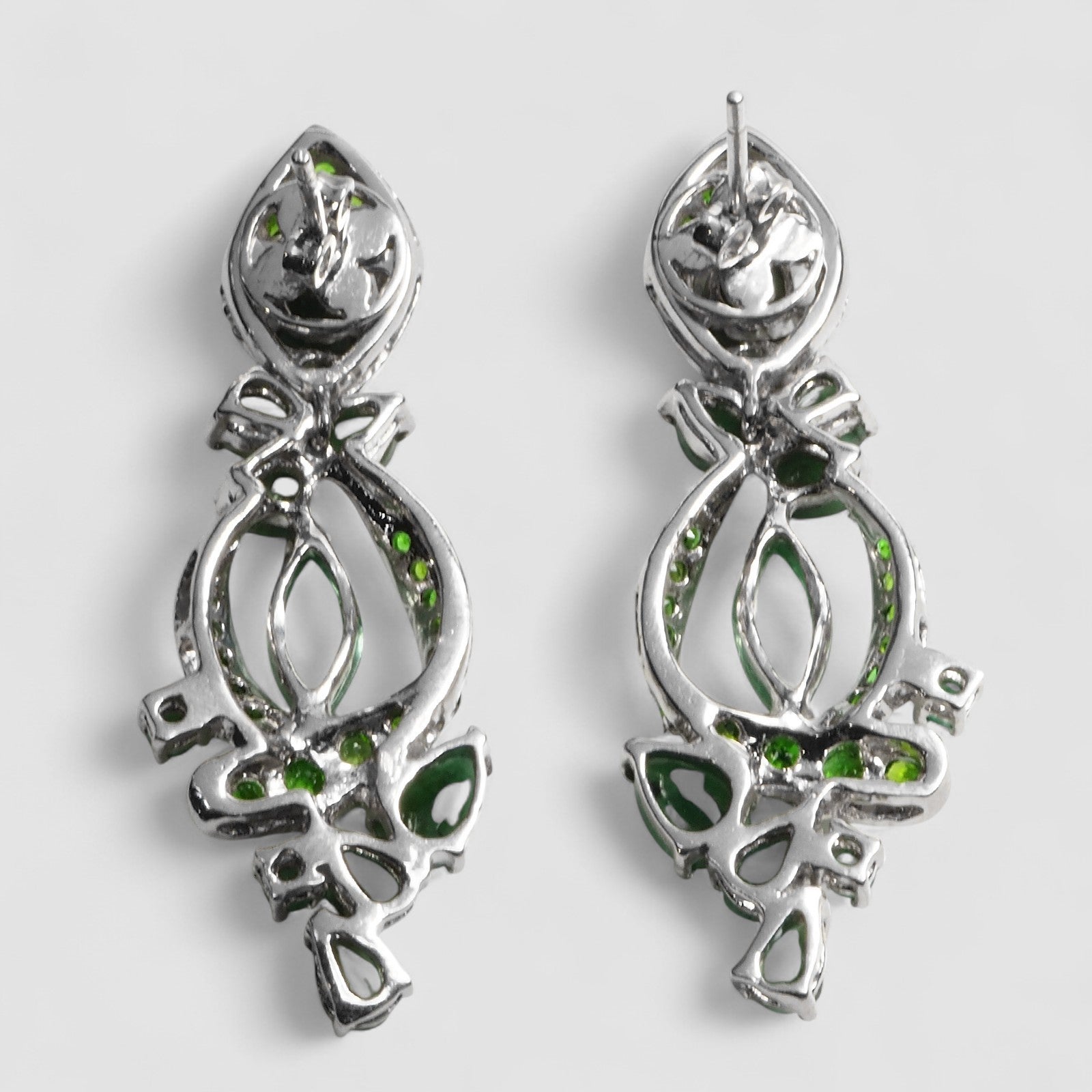 Green Emerald 925 Sterling Silver Earrings, Birthday Gift, Dainty Earrings