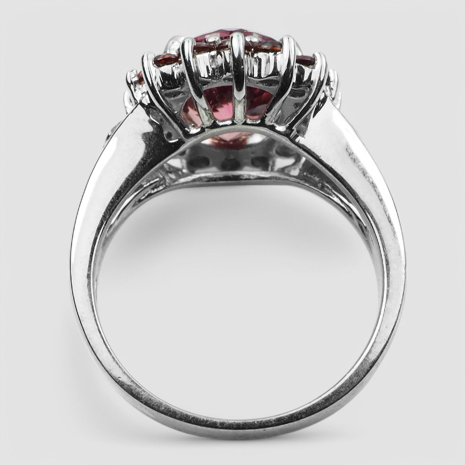 RARE PINK TOURMALINE 925 STERLING SILVER RING