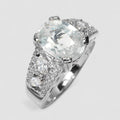 925 Sterling Silver White Zircon Ring Handmade Jewelry