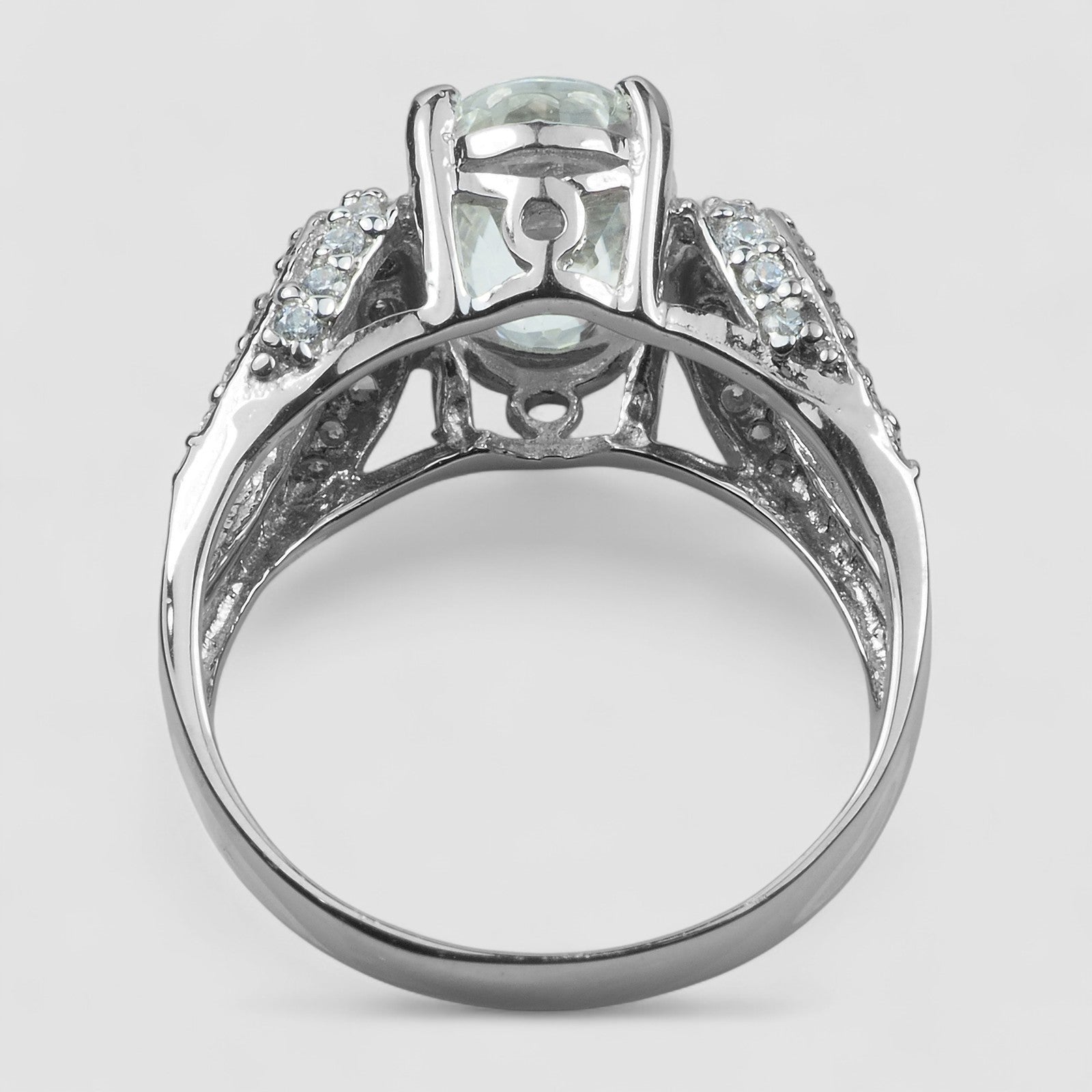 FINE JEWELRY WHITE ZIRCON 925 STERLING SILVER