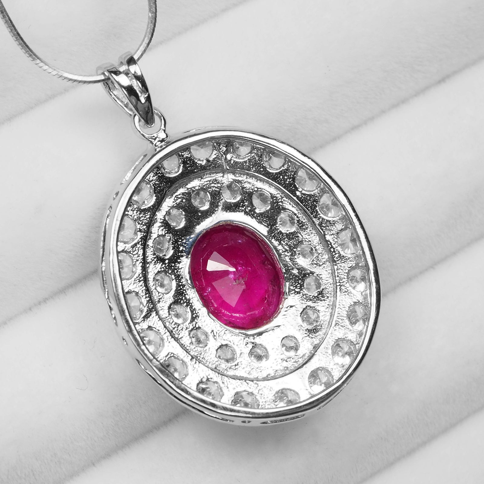 Red Ruby 925 Sterling Silver Pendants