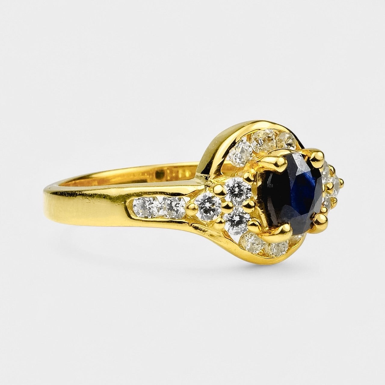Glamorous Blue Sapphire 925 Sterling Silver Ring, Affordable Natural Gemstone, Everyday Ring