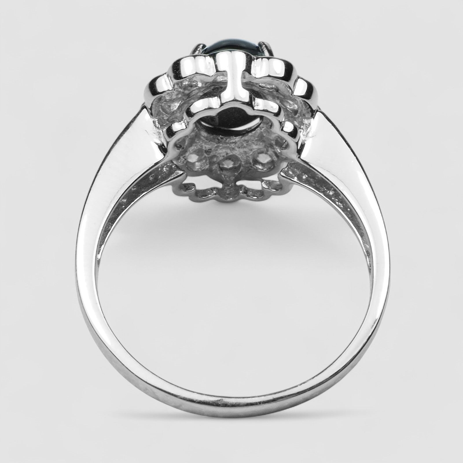 Black Star Sapphire 925 Sterling Silver Ring, Aniversary Gift, Dainty Ring, Free Resizing