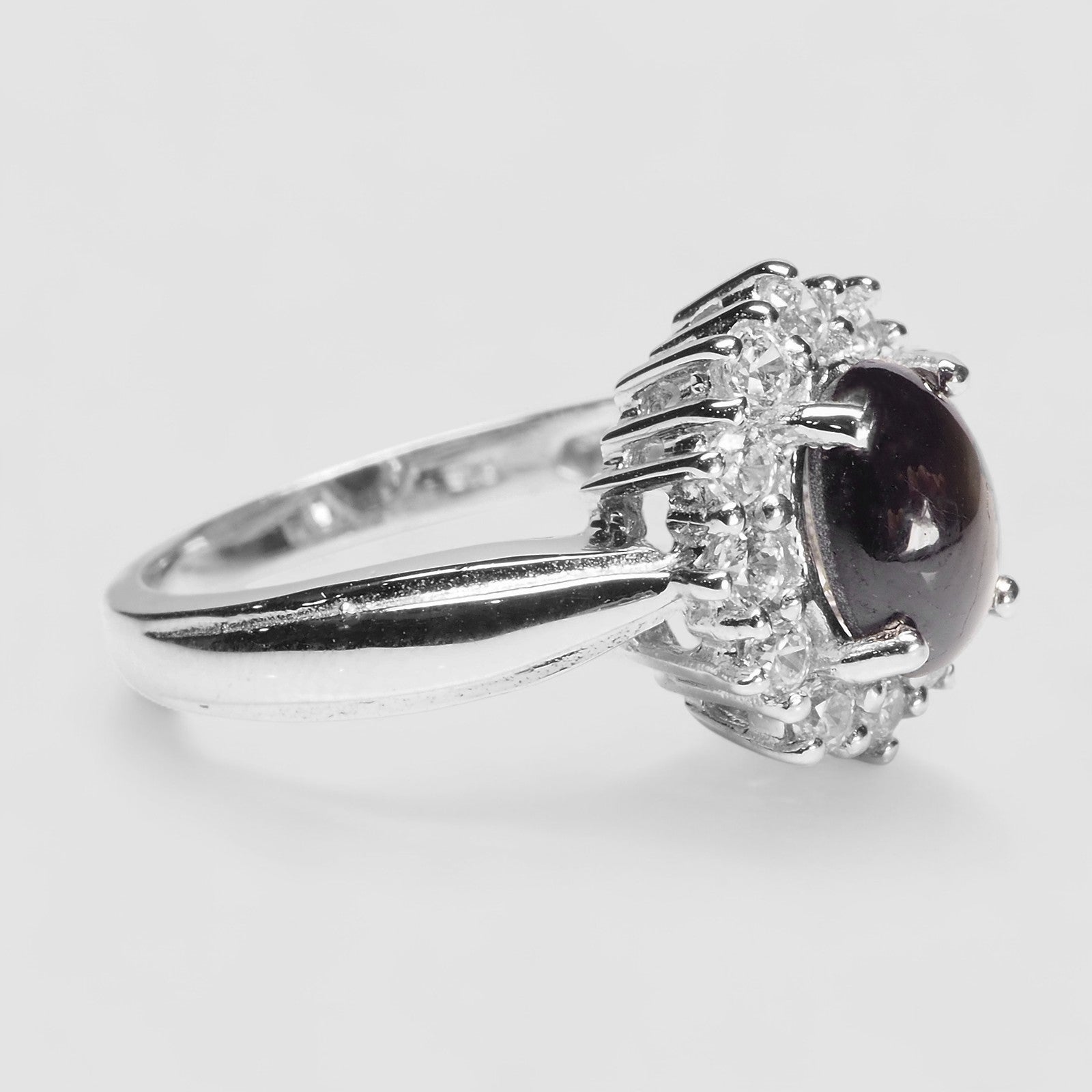 Thailand Royal Black Star Sapphire 925 Sterling Silver Ring