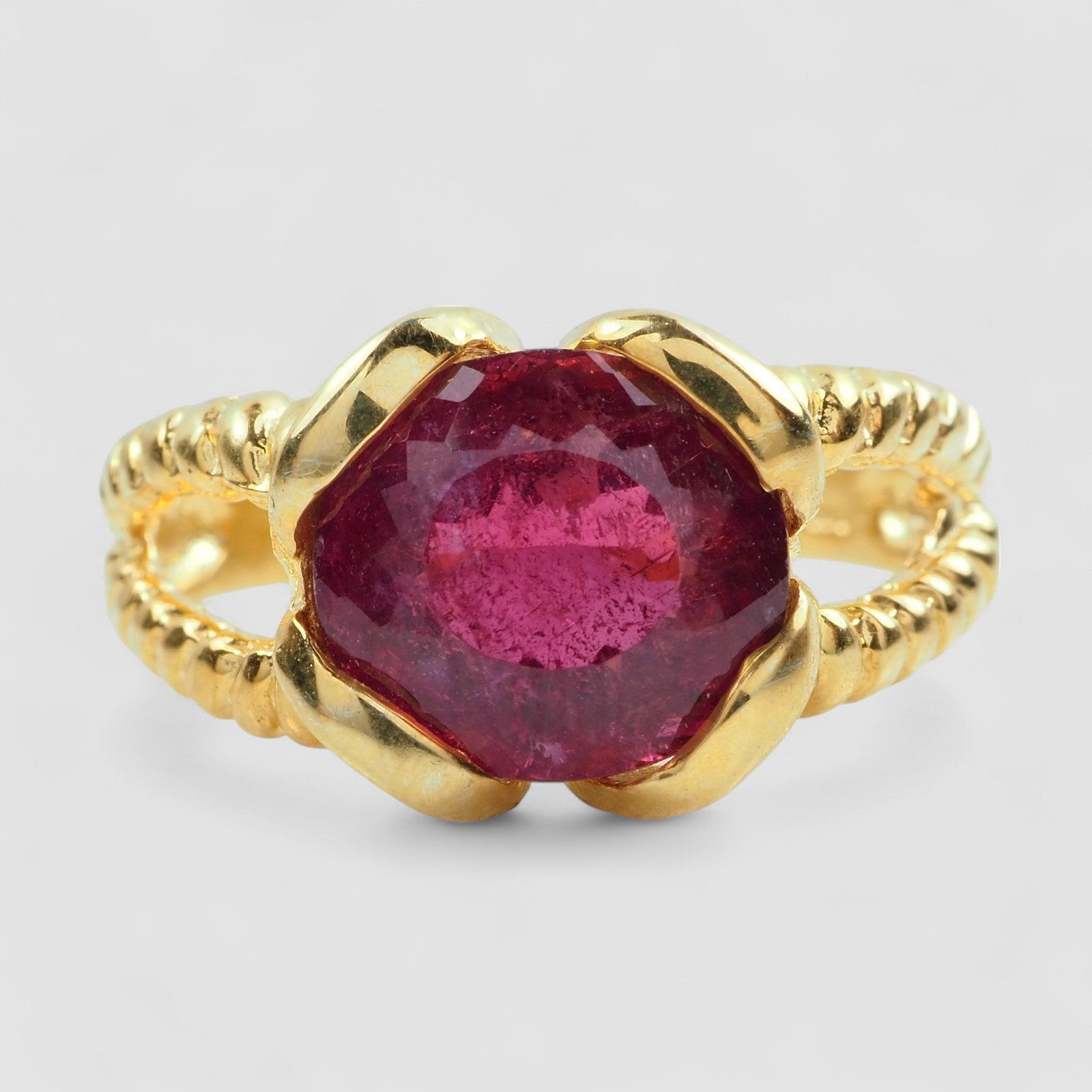 Pink Tourmaline 925 Sterling Silver Ring