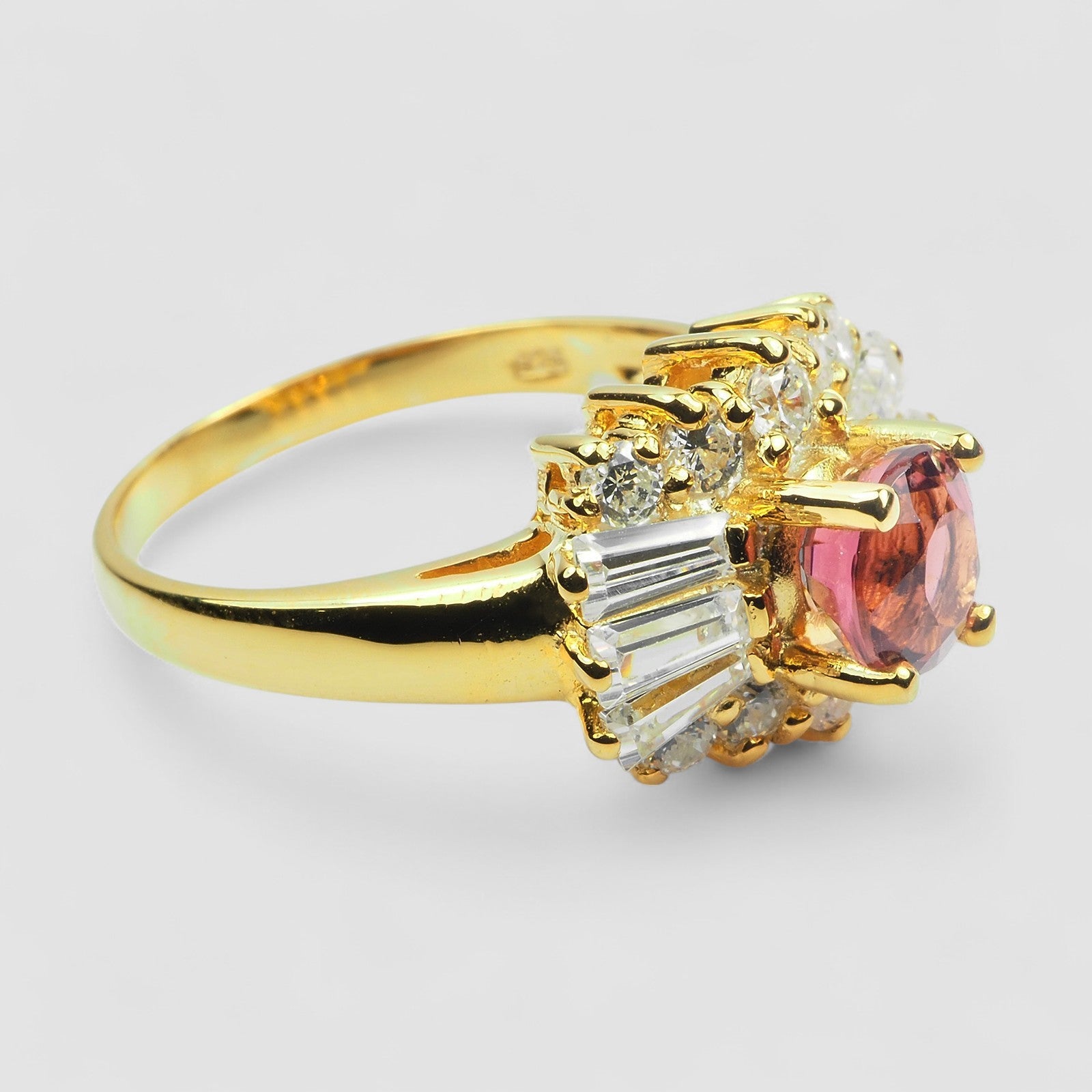 Pink Tourmaline 925 Sterling Silver Ring