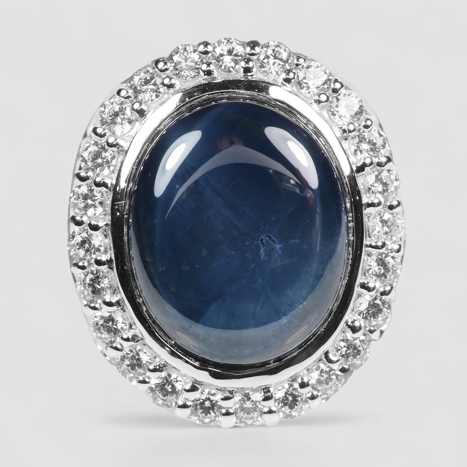 Blue Star Sapphire 925 Sterling Silver Ring