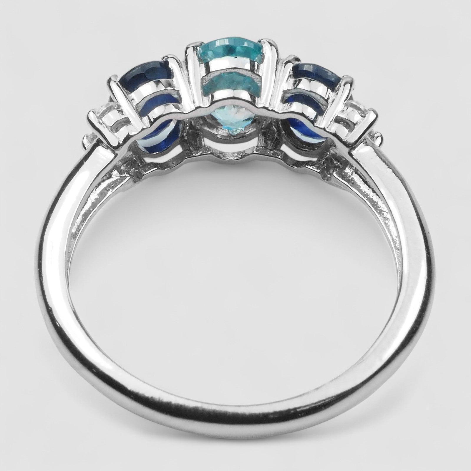 Blue Zircon 925 Sterling Silver Ring