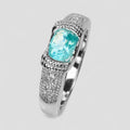 Neon Blue Apatite 925 Sterling Silver Ring