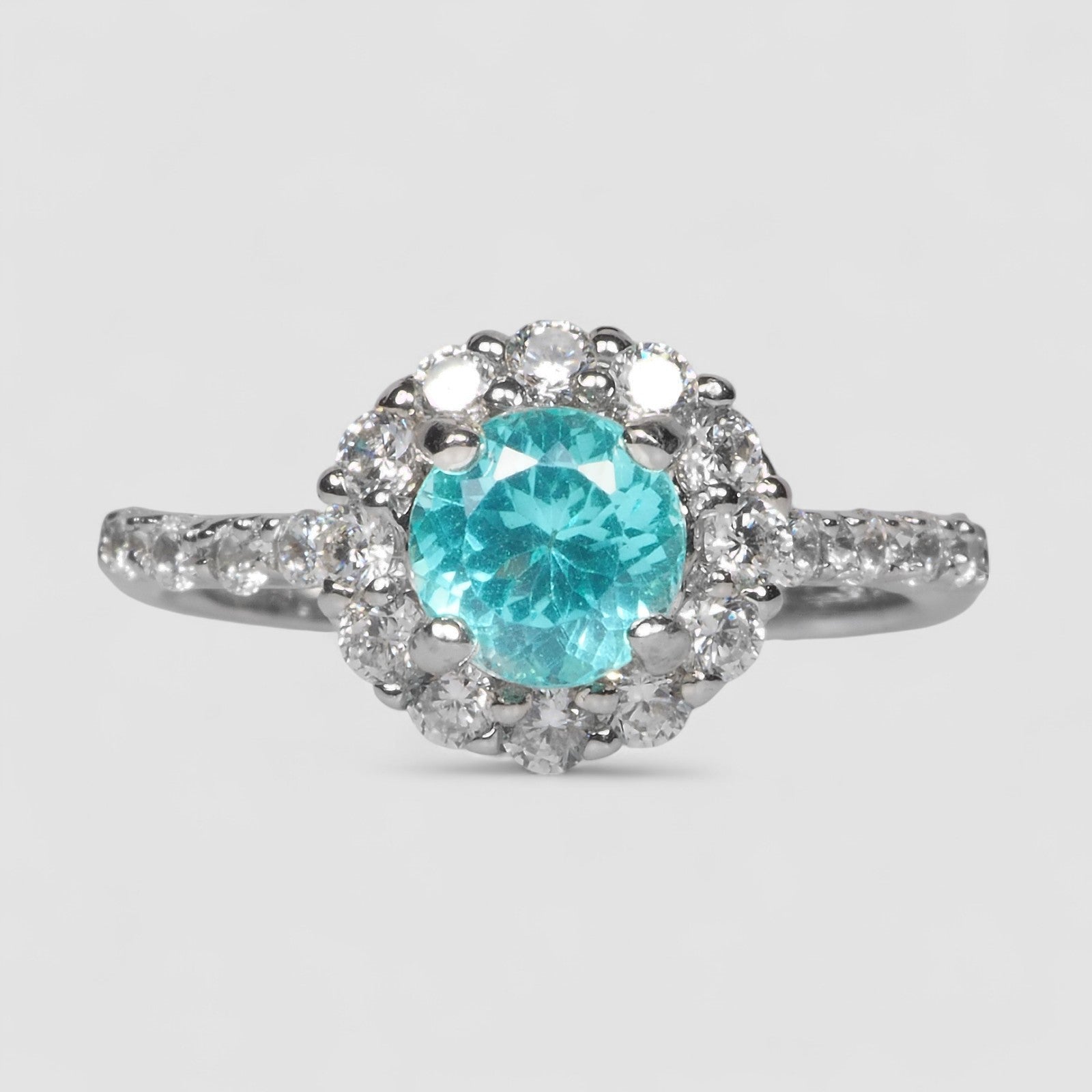 Neon Blue Apatite 925 Sterling Silver Ring