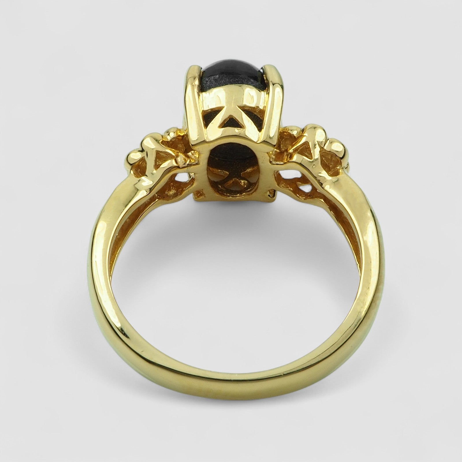 925 Sterling Silver Handmade Ring Thailand Black Star Sapphire