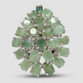 Green Emerald 925 Sterling Silver Rings, Affordable Natural Gemstone, Everyday Ring