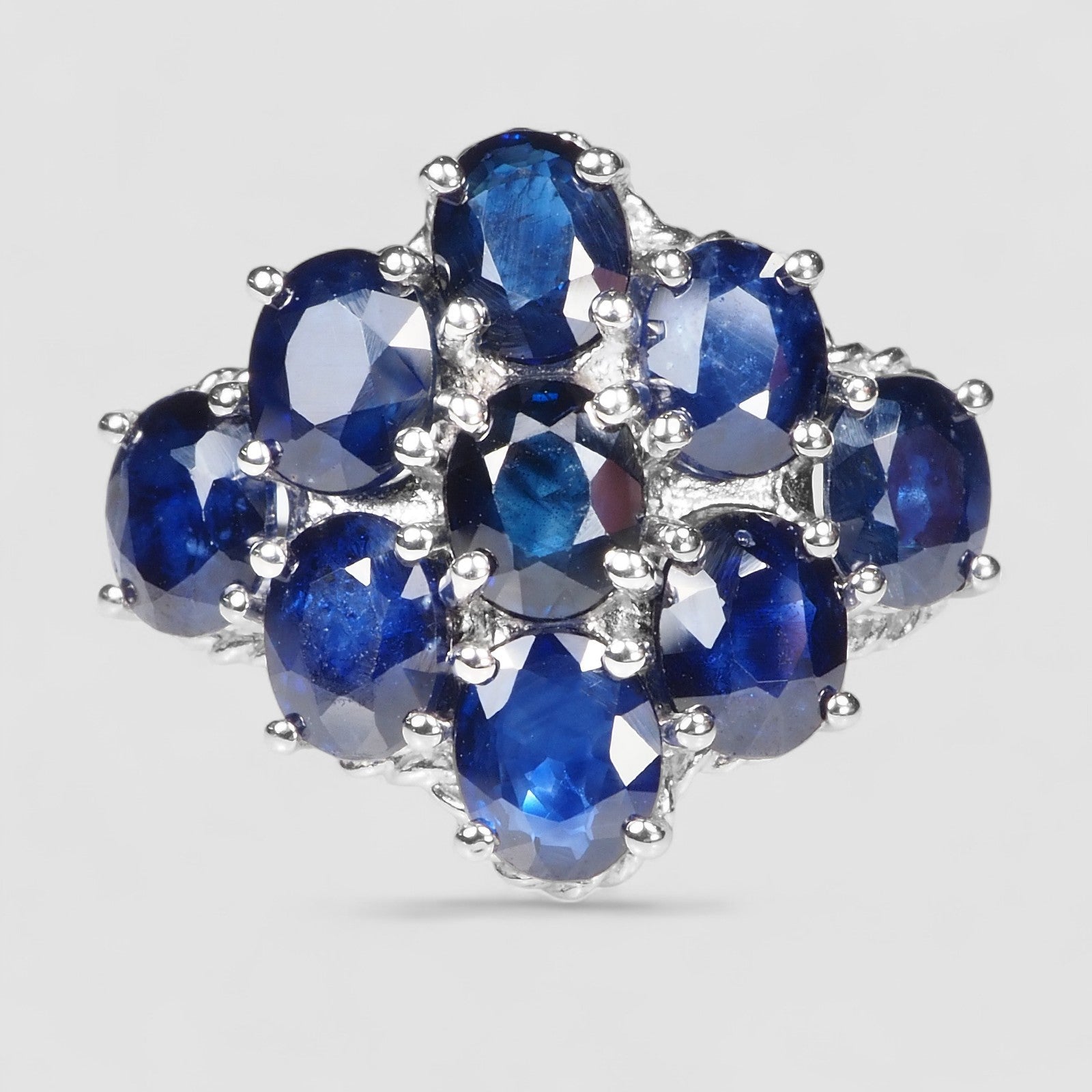 Blue Sapphire White Gold Ring