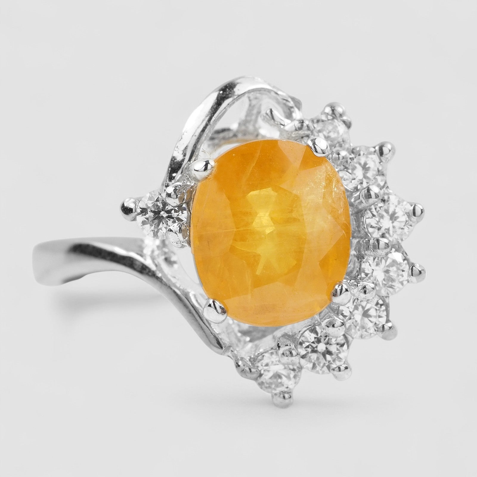 Natural Yellow Sapphire 925 Sterling Silver Ring, Anniversary Gift, Dainty Ring, Free Resizing