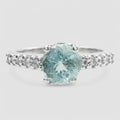 Blue Aquamarine 925 Sterling Silver Ring