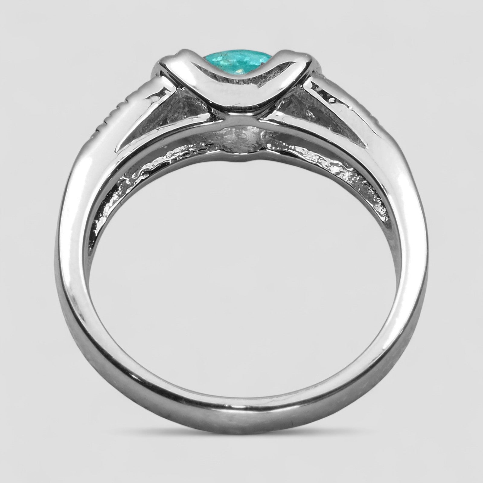 Neon Blue Apatite 925 Sterling Silver Ring