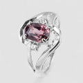 Purple Spinel 925 Sterling Silver Ring, Rhodium Plated, Tarnish Free, Free Resizing