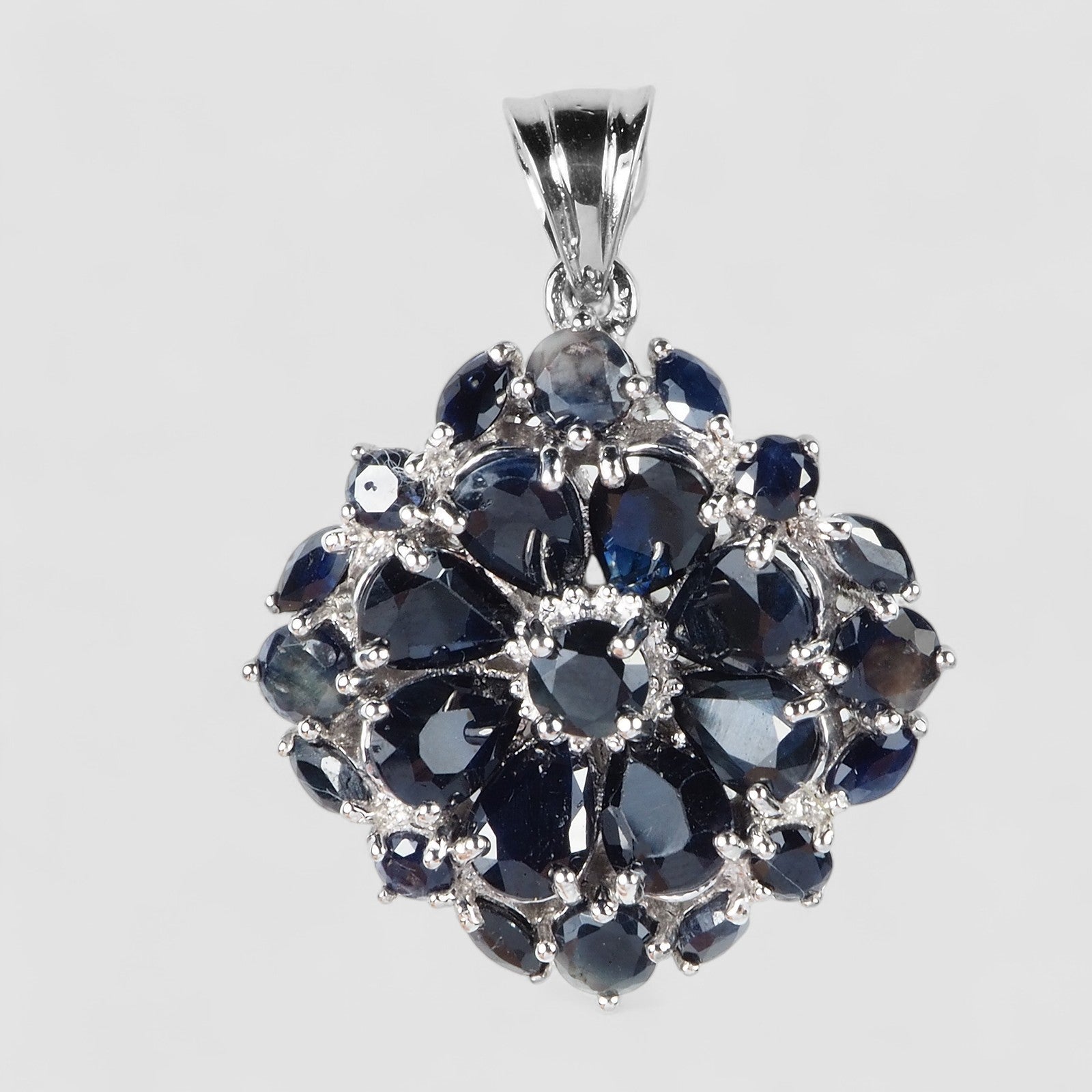 Blue Sapphire 925 Sterling Silver Pendants, Natural Gemstone, Everyday