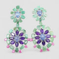 Tanzanite 925 Sterling Silver Earrings, Rhodium Plated, Tarnish Free