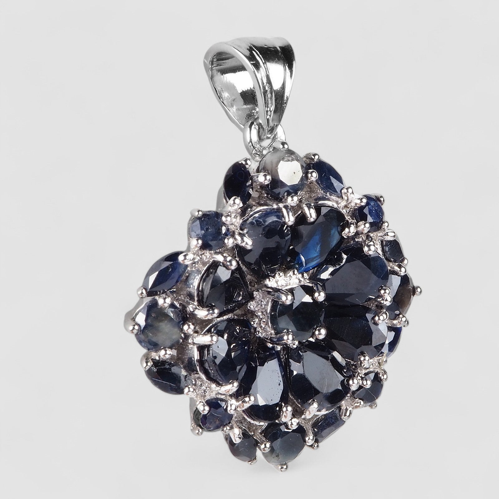 Blue Sapphire 925 Sterling Silver Pendants, Natural Gemstone, Everyday