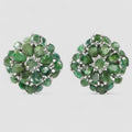 Green Emerald 925 Sterling Silver Earrings, Natural Gemstone, Everyday Wear