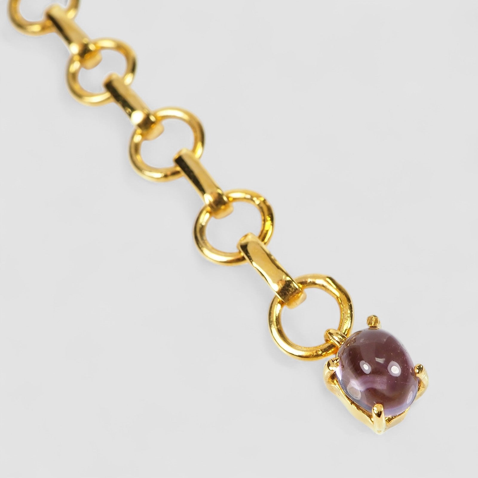 Purple Amethyst 925 Sterling Silver 24K Gold Bracelets, 925 Genuine Gemstone, Everyday Bracelets