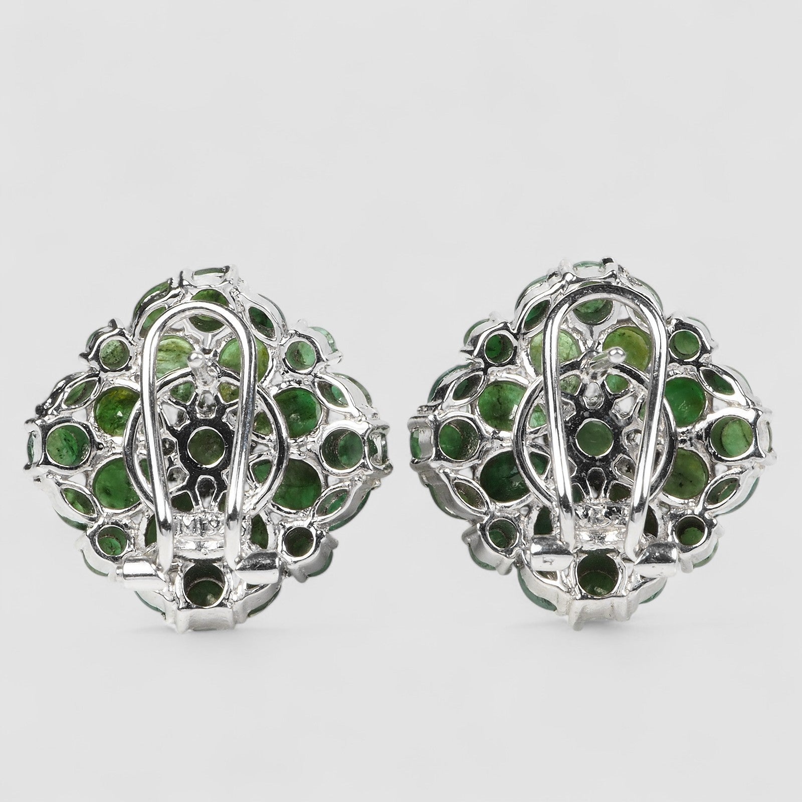 Green Emerald 925 Sterling Silver Earrings, Natural Gemstone, Everyday Wear