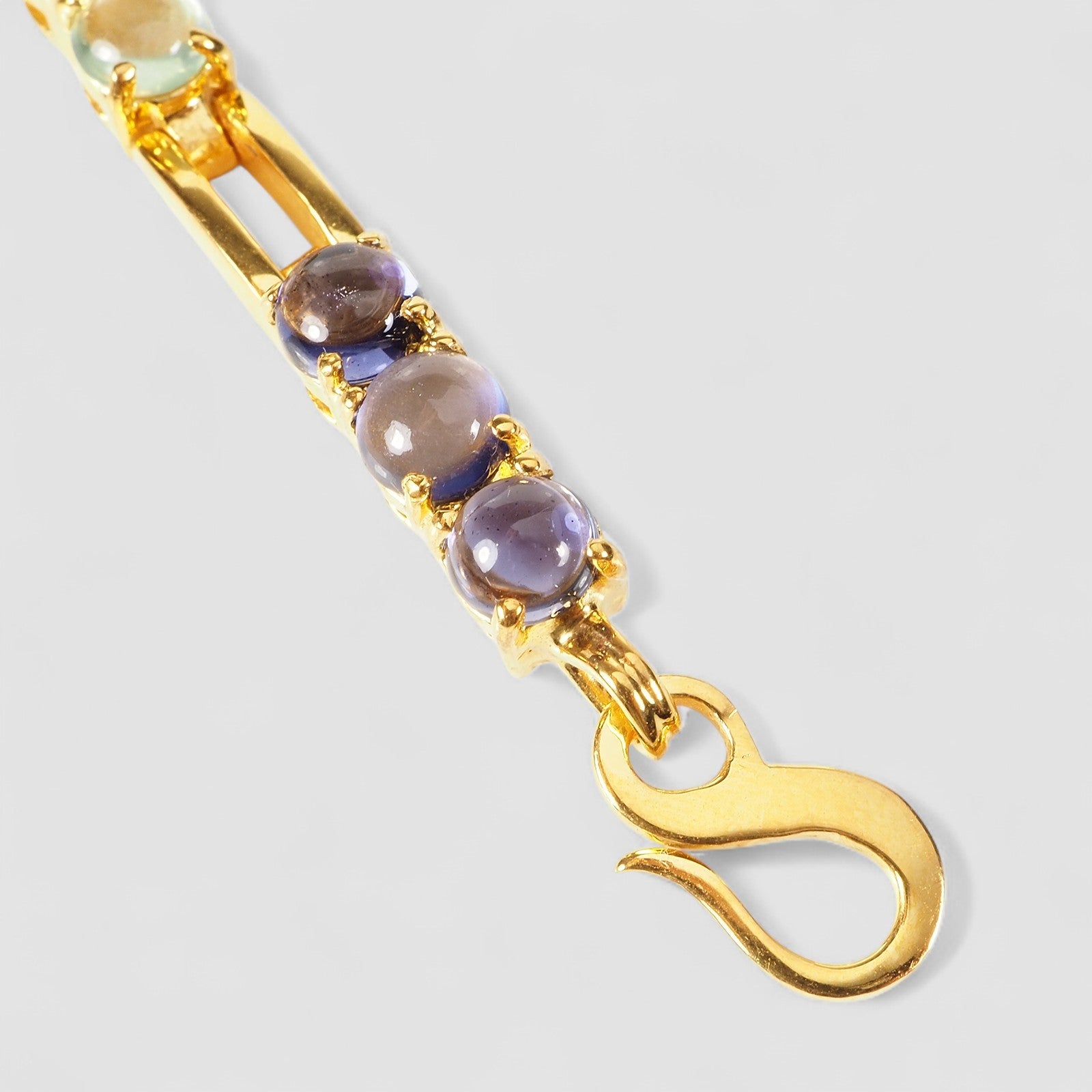 Multi Color Gemstone 925 Sterling 24K Gold Bracelets, Affordable Natural Gemstone, Everyday Bracelets
