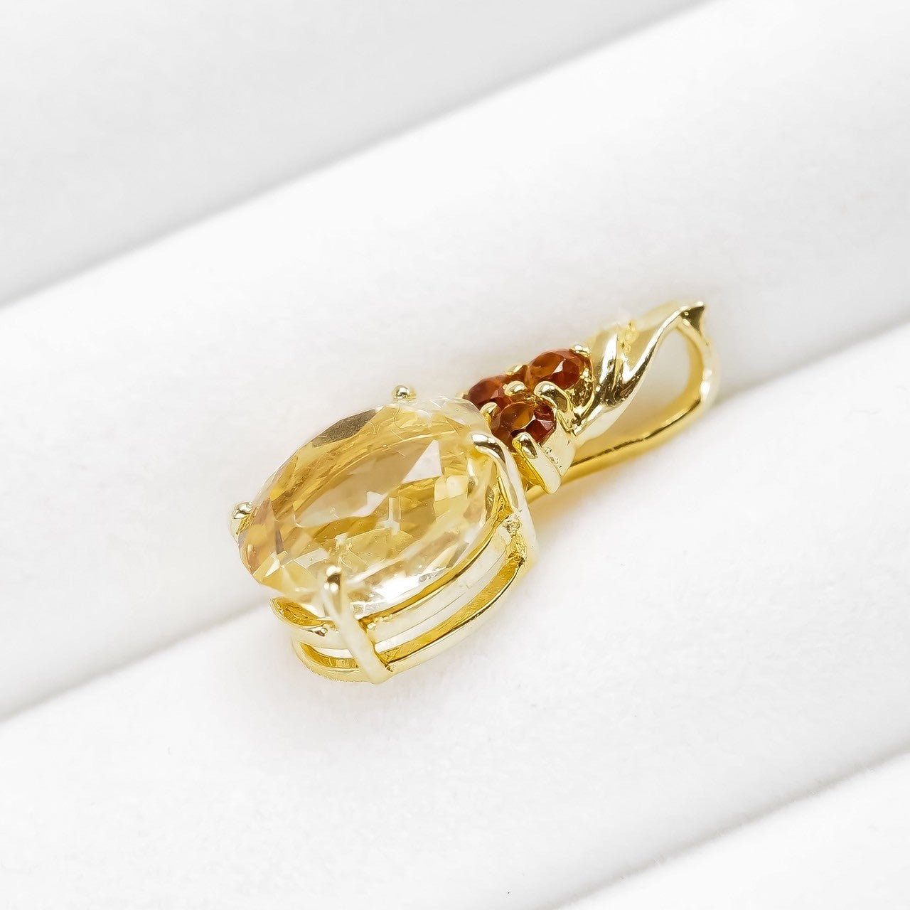 Yellow Citrine 925 Sterling Silver 24K Pendants, Minimalist Pendants