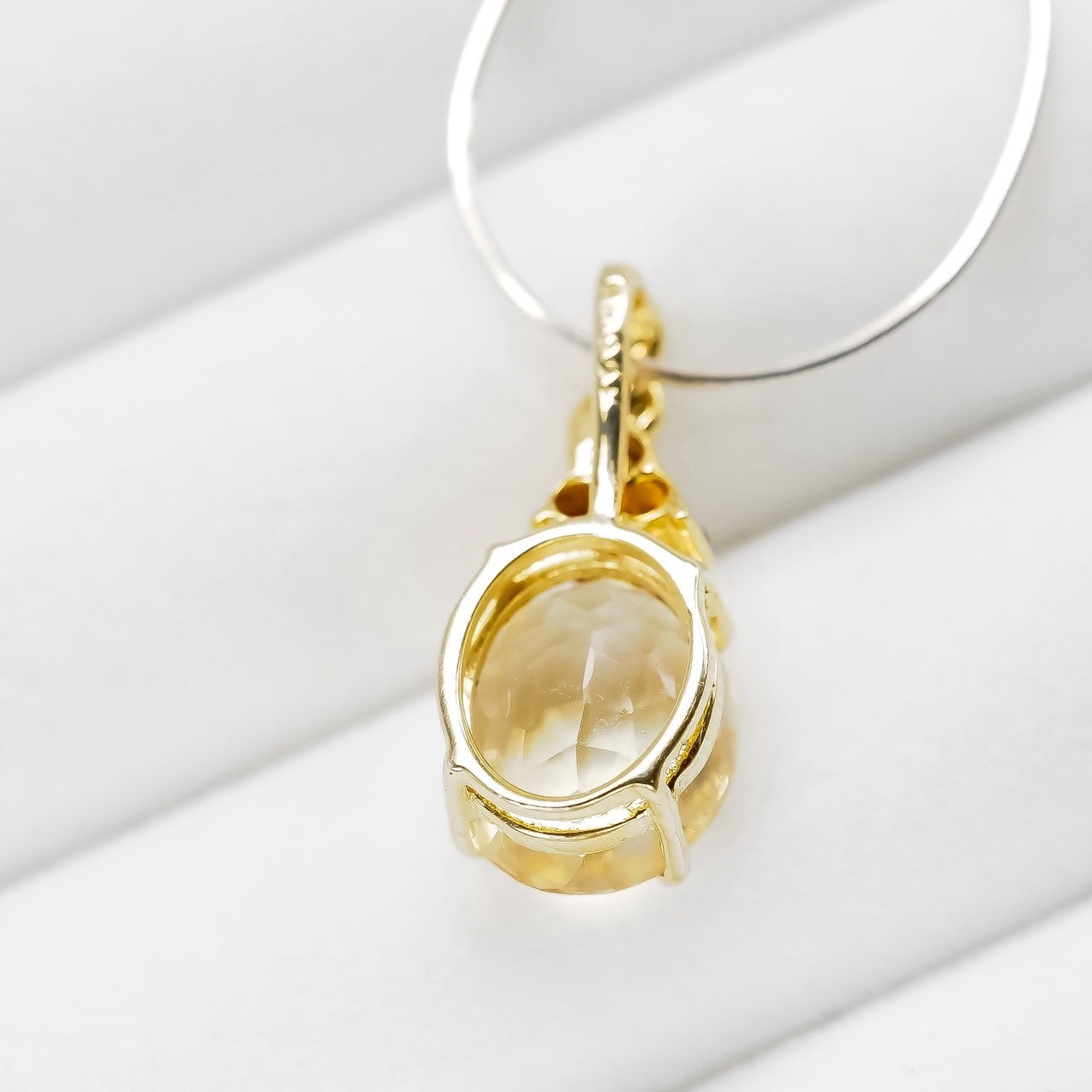 Yellow Citrine 925 Sterling Silver 24K Pendants, Minimalist Pendants