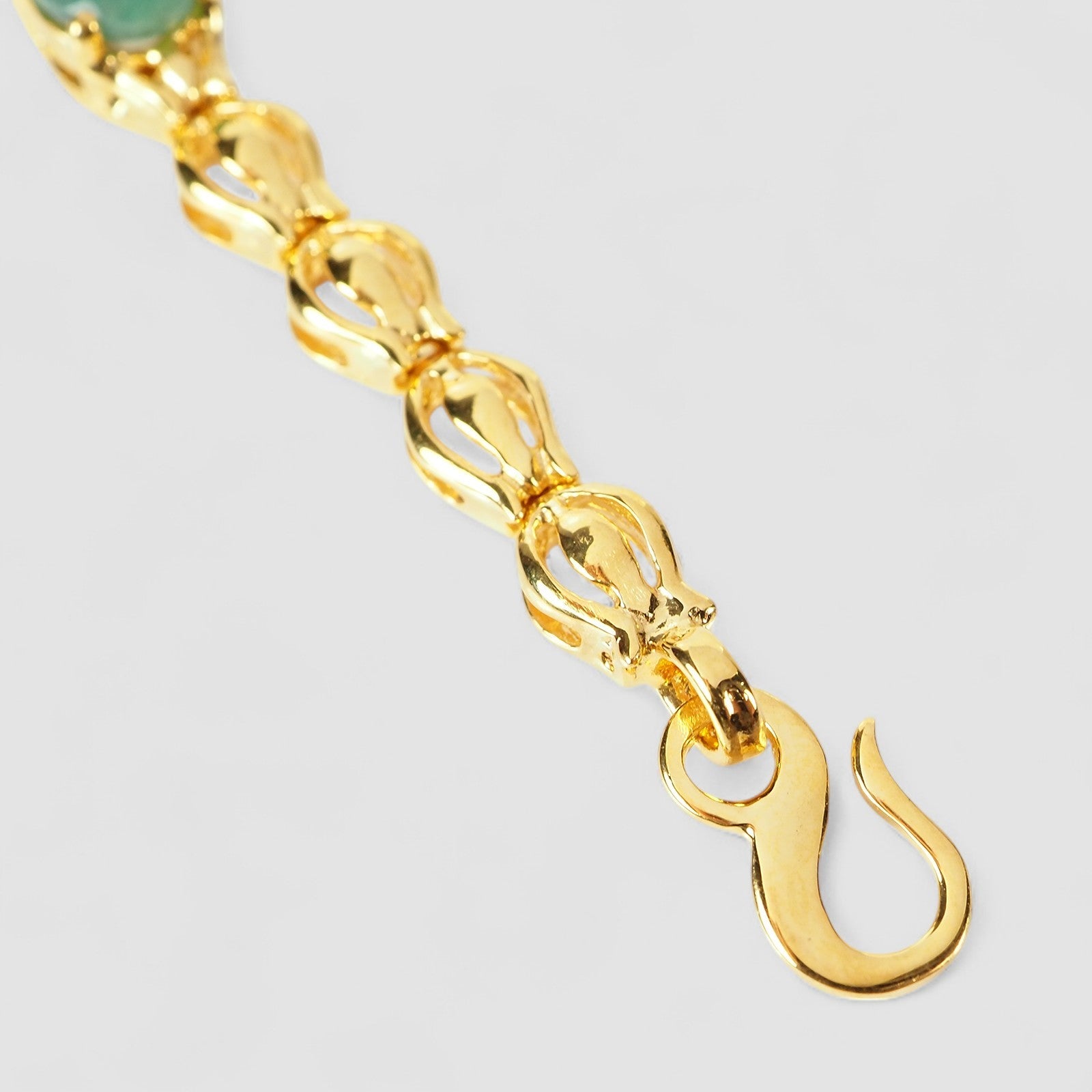 Green Emerald 925 Sterling Silver 24k Gold Bracelets, Affordable Natural Gemstone, Everyday Bracelet