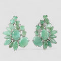 Green Emerald 925 Sterling Silver Earrings, Natural Gemstone, Everyday