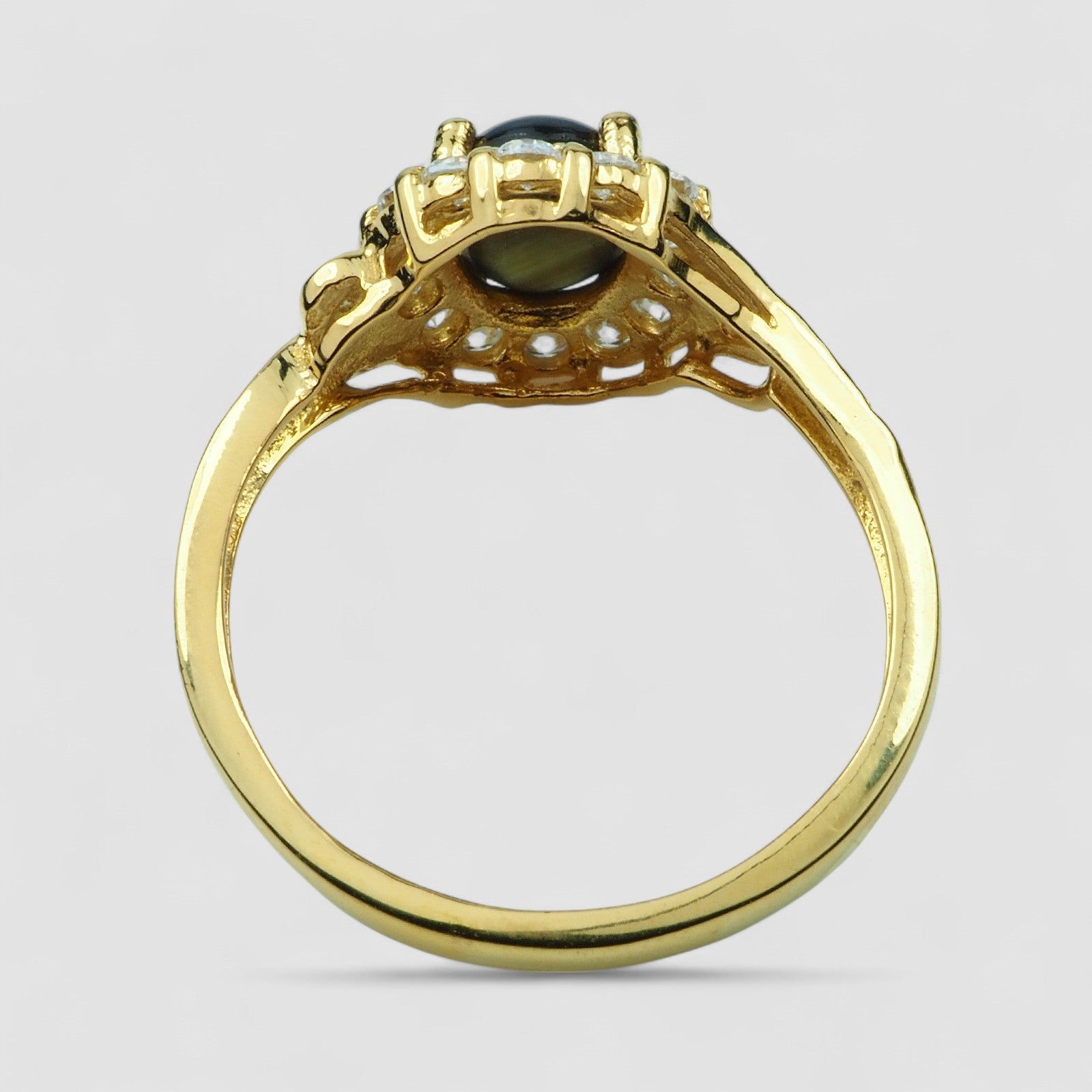 Black Star Sapphire 925 Sterling Silver Ring