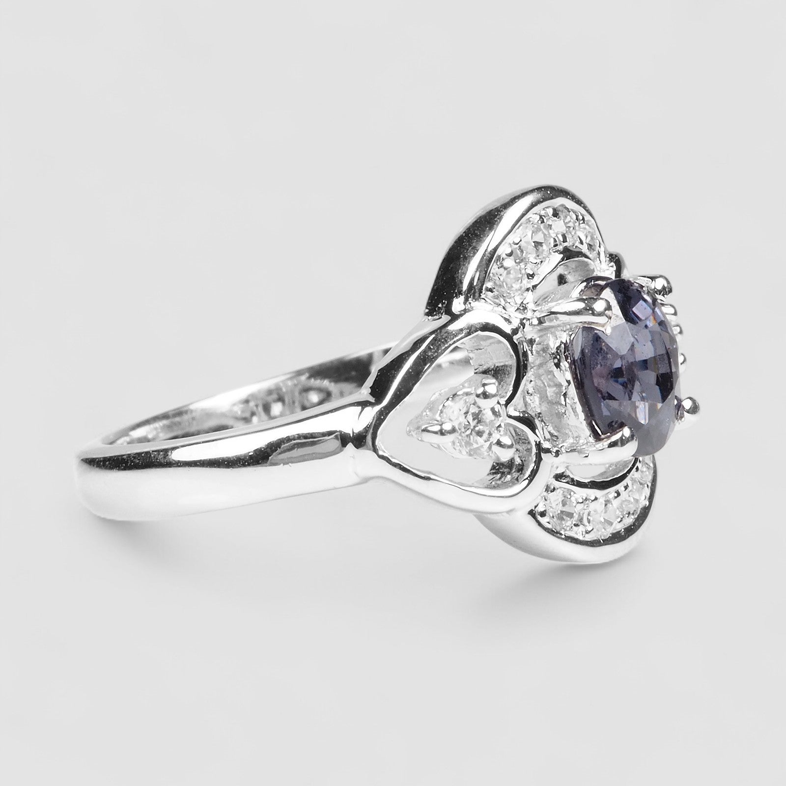 Gray Spinel 925 Sterling Silver Ring